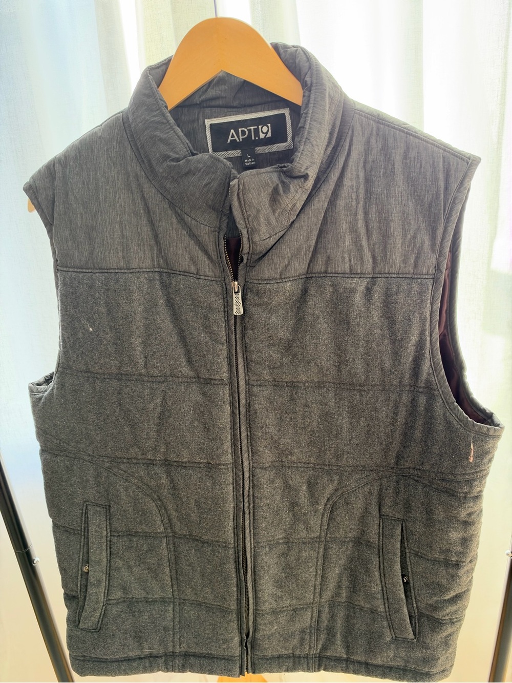 Apt. 9 Men's Charcoal Quilted Puffer Vest